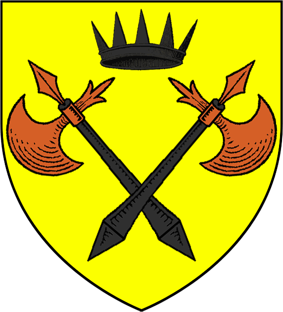 Coat Of Arms, Two Rusted Longaxes With Black Shafts - Game Of Thrones Dustin (571x629), Png Download