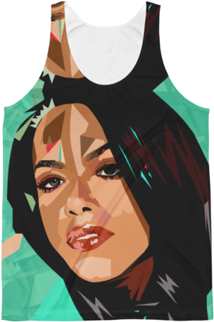 Aaliyah Art Tank - Active Tank (500x500), Png Download