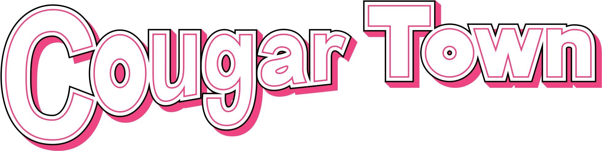 Open - Cougar Town Logo (2000x530), Png Download