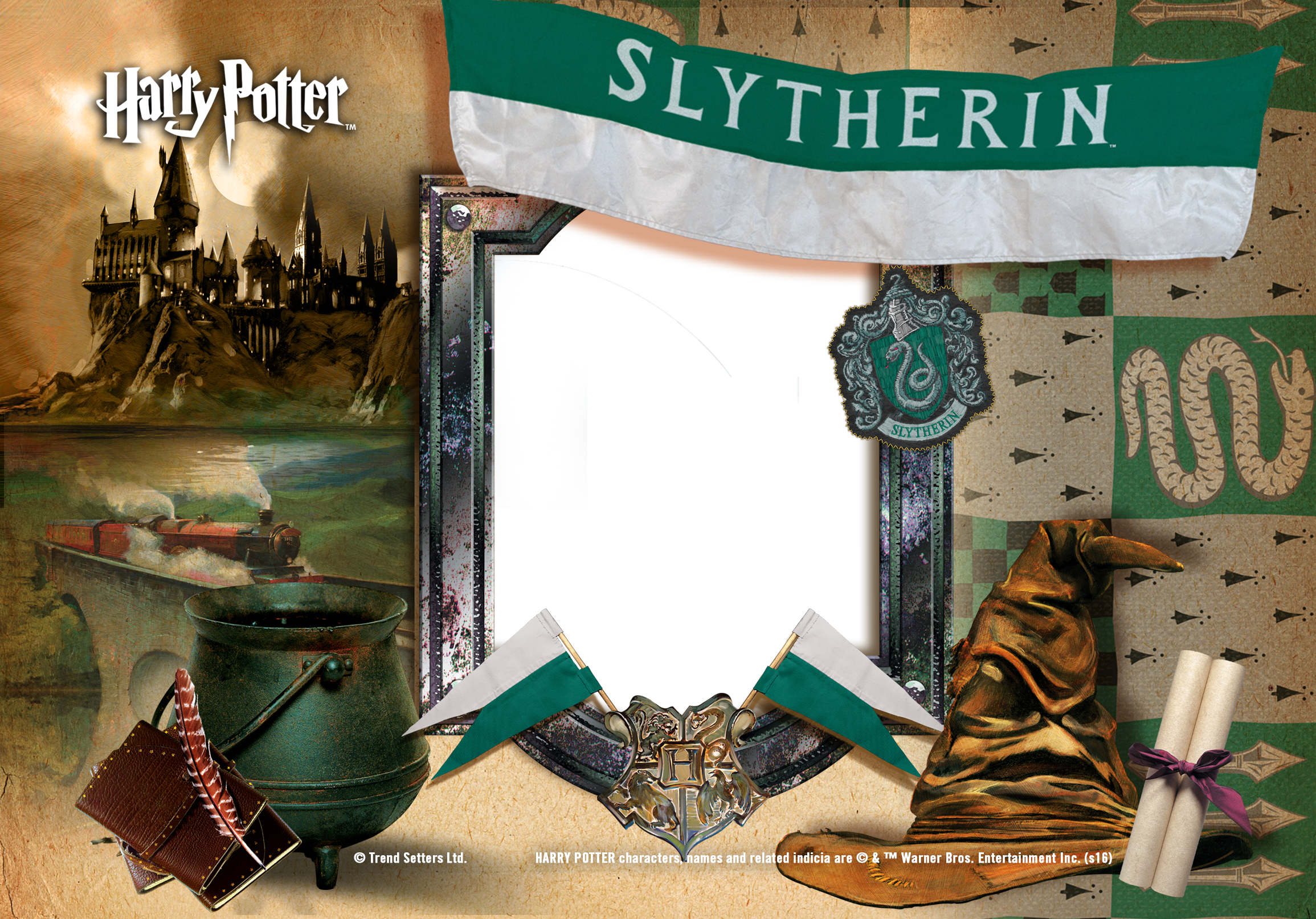 Pledge Your Allegiance To Slytherin By Adding Your - Jim Salvati Full Moon At Hogwarts From Harry Potter (2310x1613), Png Download