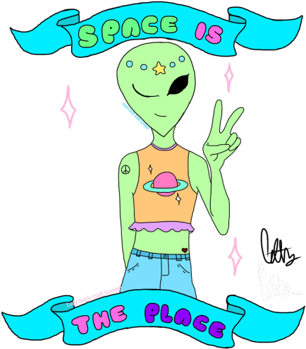 Space Place - Cartoon (500x667), Png Download