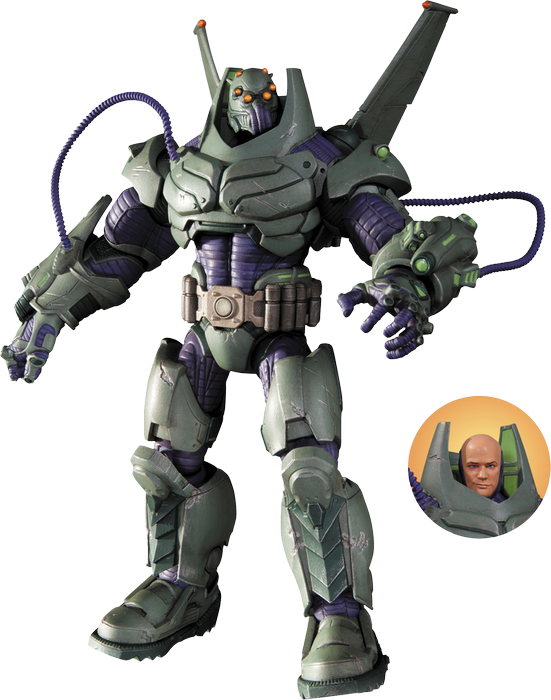 Armoured Lex Luthor Deluxe Figure - Batman Arkham Killer Croc Figure (551x700), Png Download