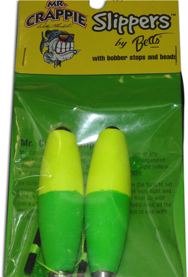 Mr Crappe Slippers With Bobber Stops And Beads - Mr. Crappie By Betts Slippers - 2" - Unweighted (600x600), Png Download