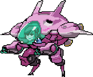 Overwatch Mei, Minecraft Pixel Art, Minecraft Houses, - Overwatch Dva Pixel Spray (400x400), Png Download