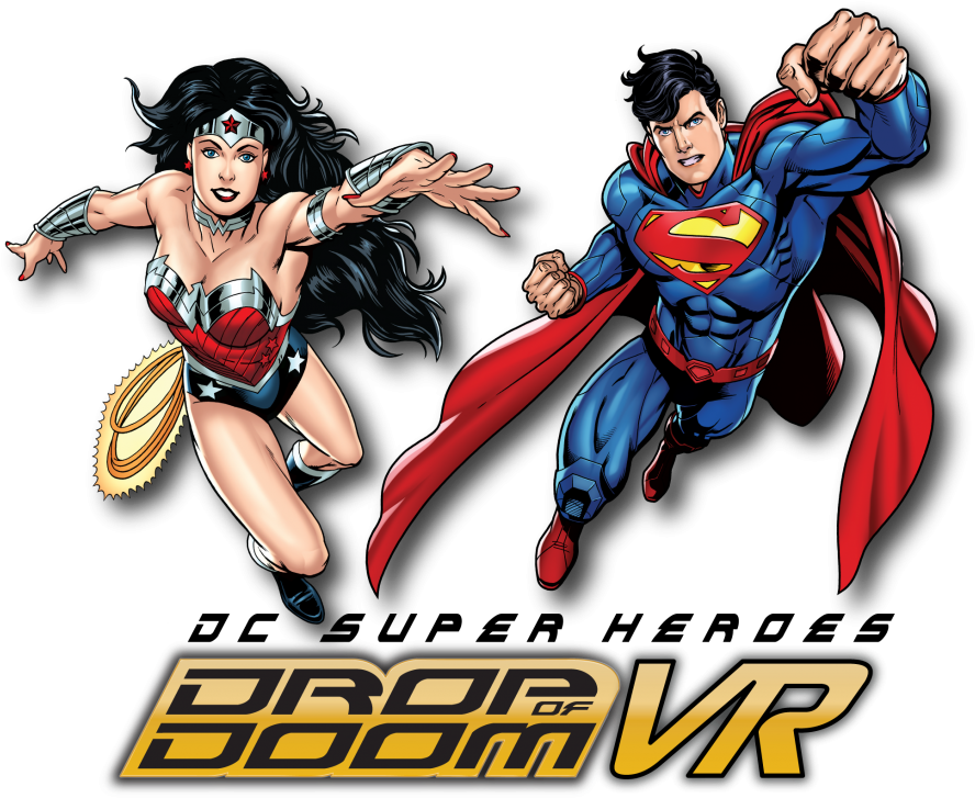 Drop Of Doom To Feature Dc Super Heroes Vr - Six Flags Drop Of Doom Vr (1024x880), Png Download