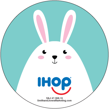 Easter Bunny Sticker - Cartoon (350x350), Png Download