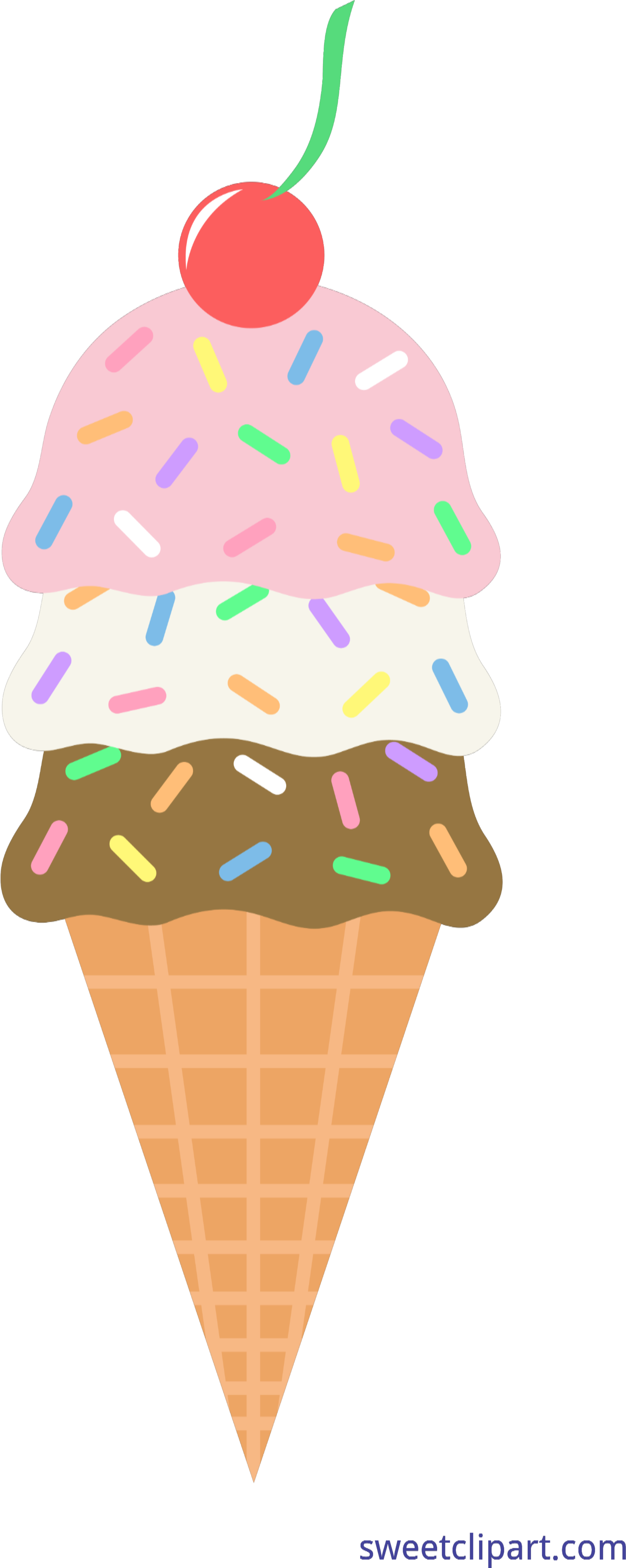Clipart Black And White Download Neopolitan Sprinkles - Printable Ice Cream Sign (2713x5639), Png Download
