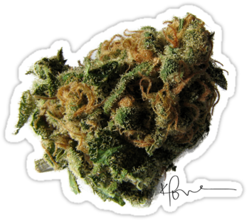 "marijuana Nugget" Stickers By Kenneth Love - Skydog Weed (375x360), Png Download