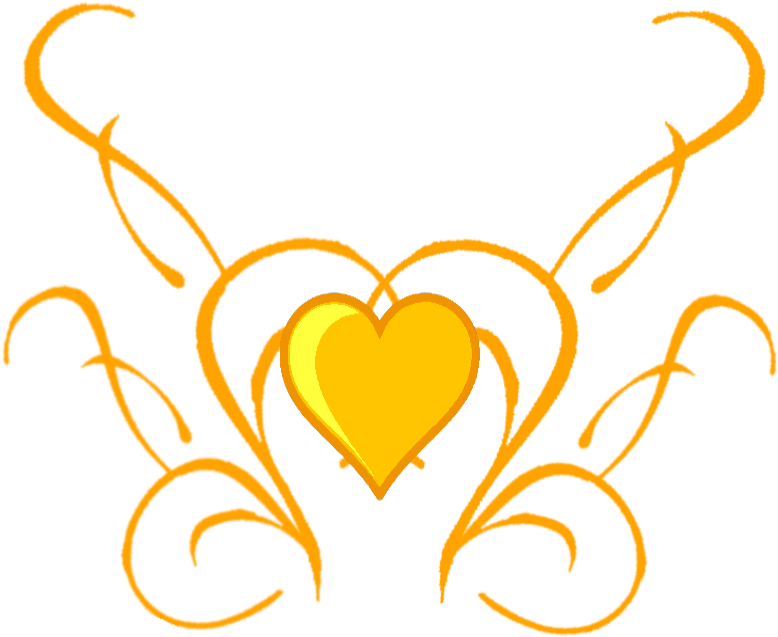 Golden Swirls/heart Cutie Mark By Darkbellnight On - Vine Clip Art (800x800), Png Download