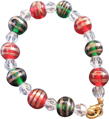 Gorgeous Murano Hand Blown Red & Green Glass With Gold - Icones Catolicos Em Vetor (458x458), Png Download