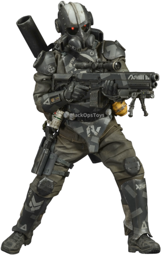 13 Project Hanroku Trooper Salt Black Deluxe Edition - 1:6 Scale Modeling (450x600), Png Download