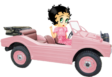 Betty Boop And Porsche Photograph - Pink Betty Boop Transparent Png (470x341), Png Download