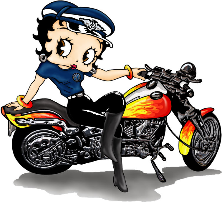 Related Wallpapers - Betty Boop Motorcycle Png (807x727), Png Download