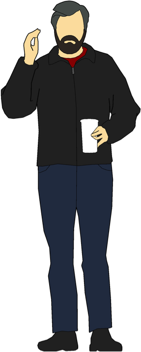 John Bacus On Sketchup Talk - Person Standing 2d (1399x933), Png Download