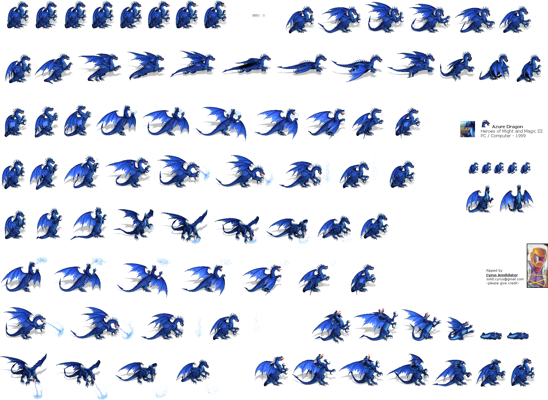 Game Sprite Png - Спрайт Дракон (2216x1630), Png Download