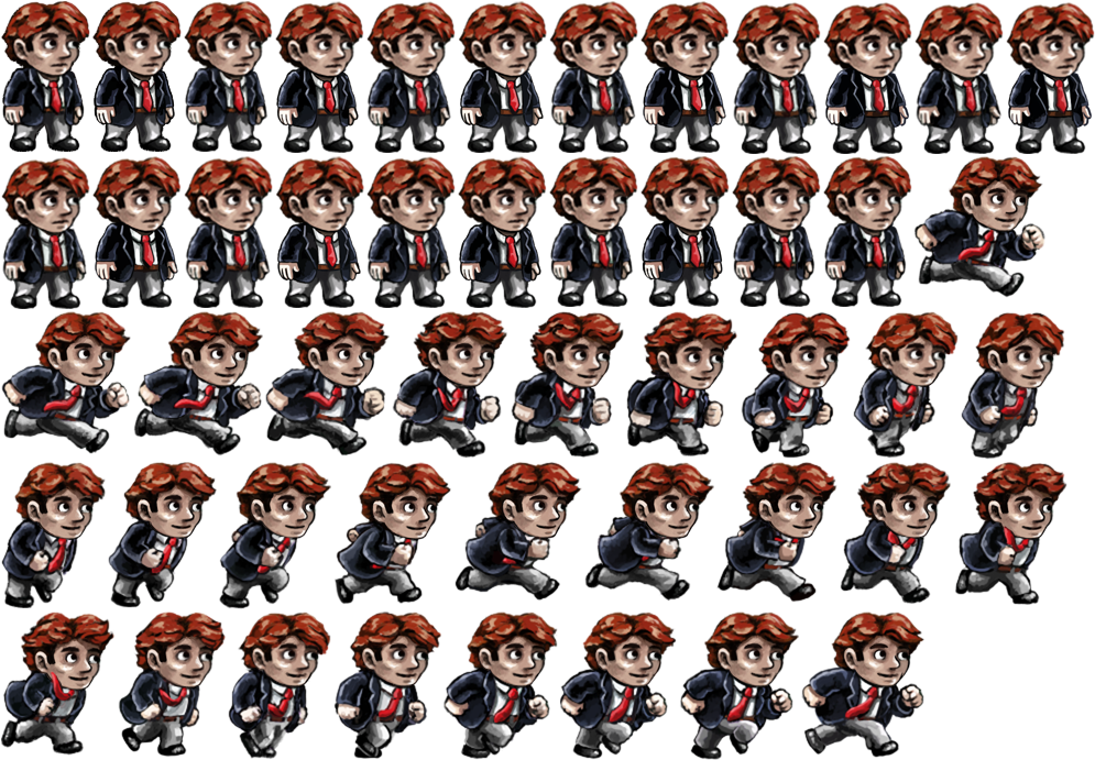 Braid Sprite Sheet Pixel Art, Gifs, Animation, Game - Free Sprite Sheets 2d (1024x1024), Png Download