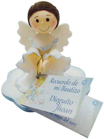 Ideal Para Bautizo / Primera Comunión Para Niño O Niña - Angel (498x627), Png Download