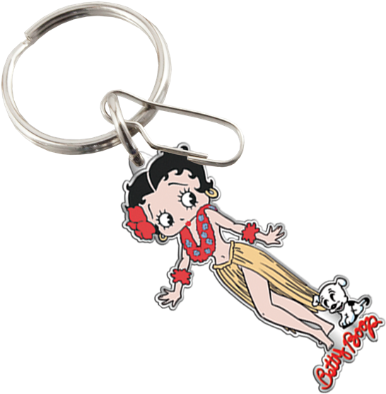 Betty Boop Aloha Enamel Key Chain - Plasticolor 4174 Betty Boop Aloha Enamel Key Chain (575x600), Png Download