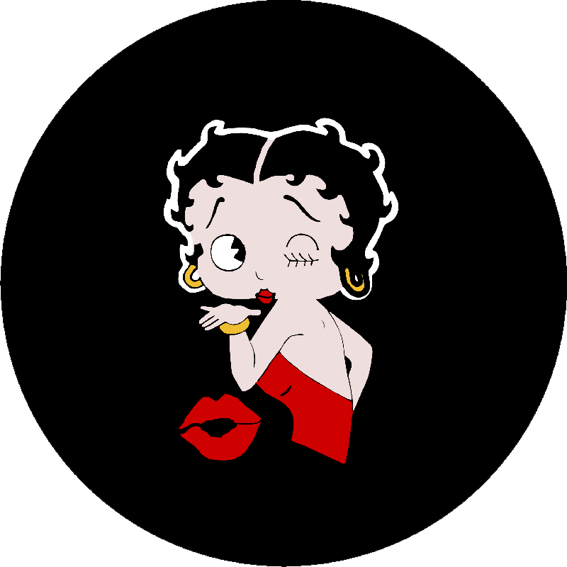 Betty Boop Throwing A Kiss By Marlene Foster - Betty Boop (800x800), Png Download