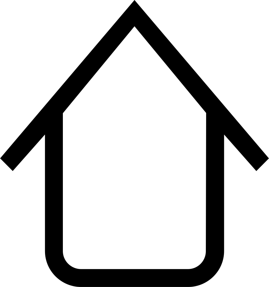 Up Arrow With House Shape Outlined Symbol Comments - Simbolo Casa (920x980), Png Download