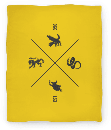 Hogwarts Crest Blanket Blanket - Camel (484x484), Png Download
