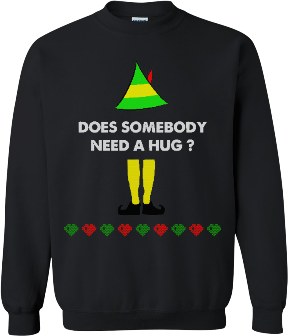 Buddy The Elf Christmas Sweater - Micky Maus Wolverine T Shirt (1155x1155), Png Download