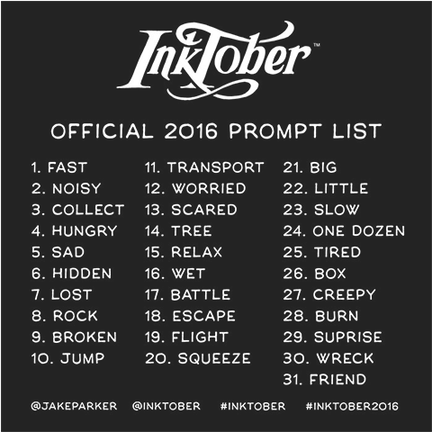 As I Expected, It Wasn't So Easy To Keep The Rythm - Jake Parker Inktober 2016 (641x479), Png Download