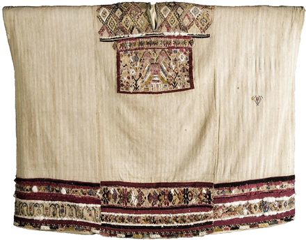Pre-hispanic Huipil - Mexican Textiles History (450x355), Png Download