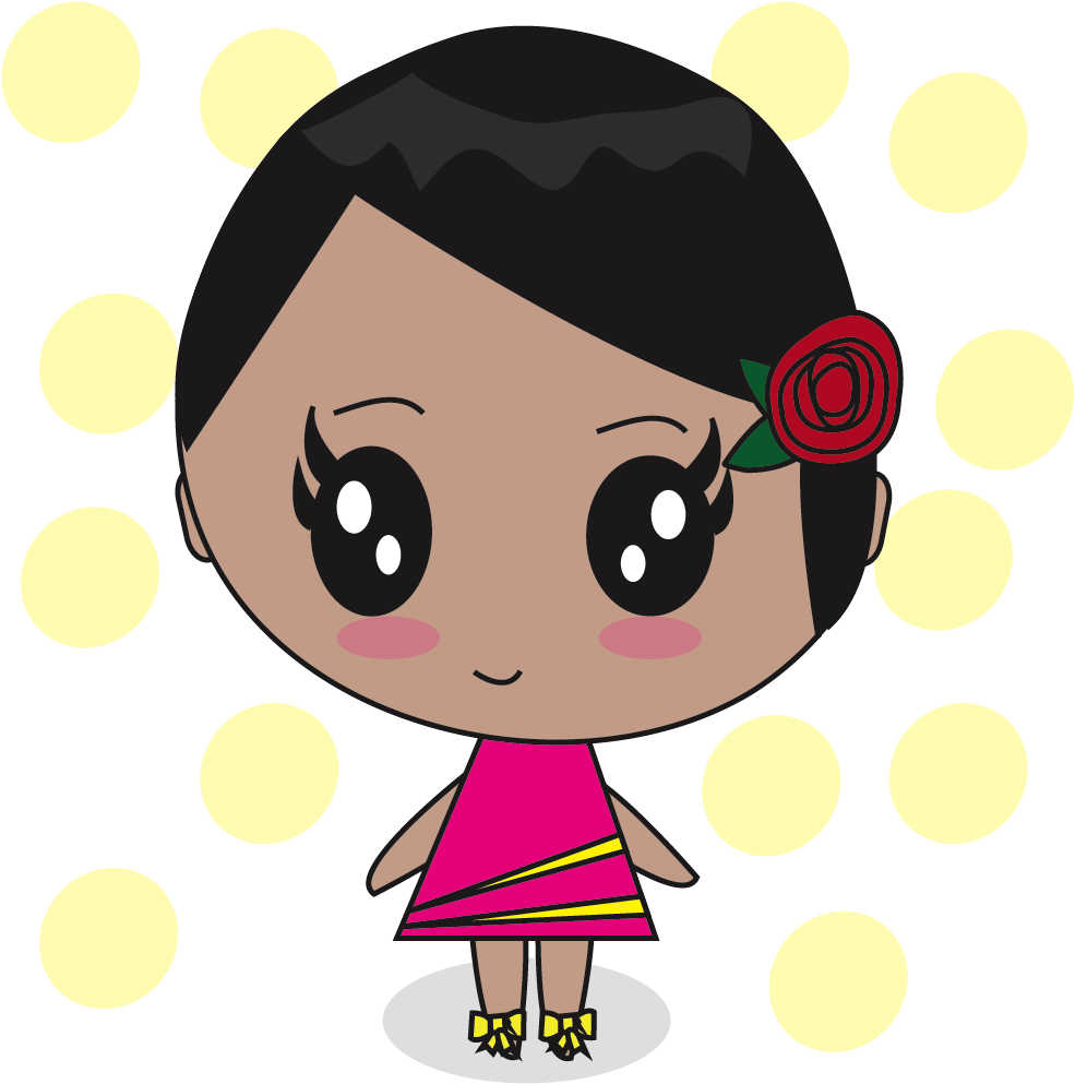 Celichan Adventures - Girl Cartoon Stickers Ios (1024x1024), Png Download
