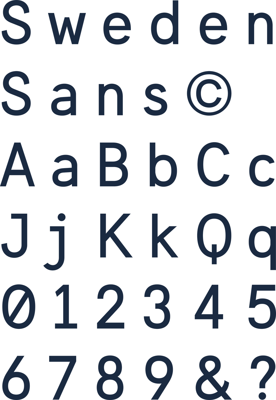 The Font Is Straightforward, But With A Few Simple - Sweden Sans (960x1389), Png Download