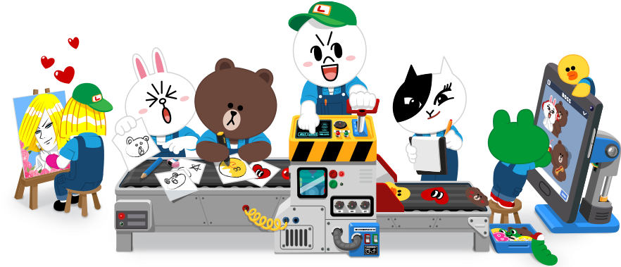 Line Creators Market (926x378), Png Download