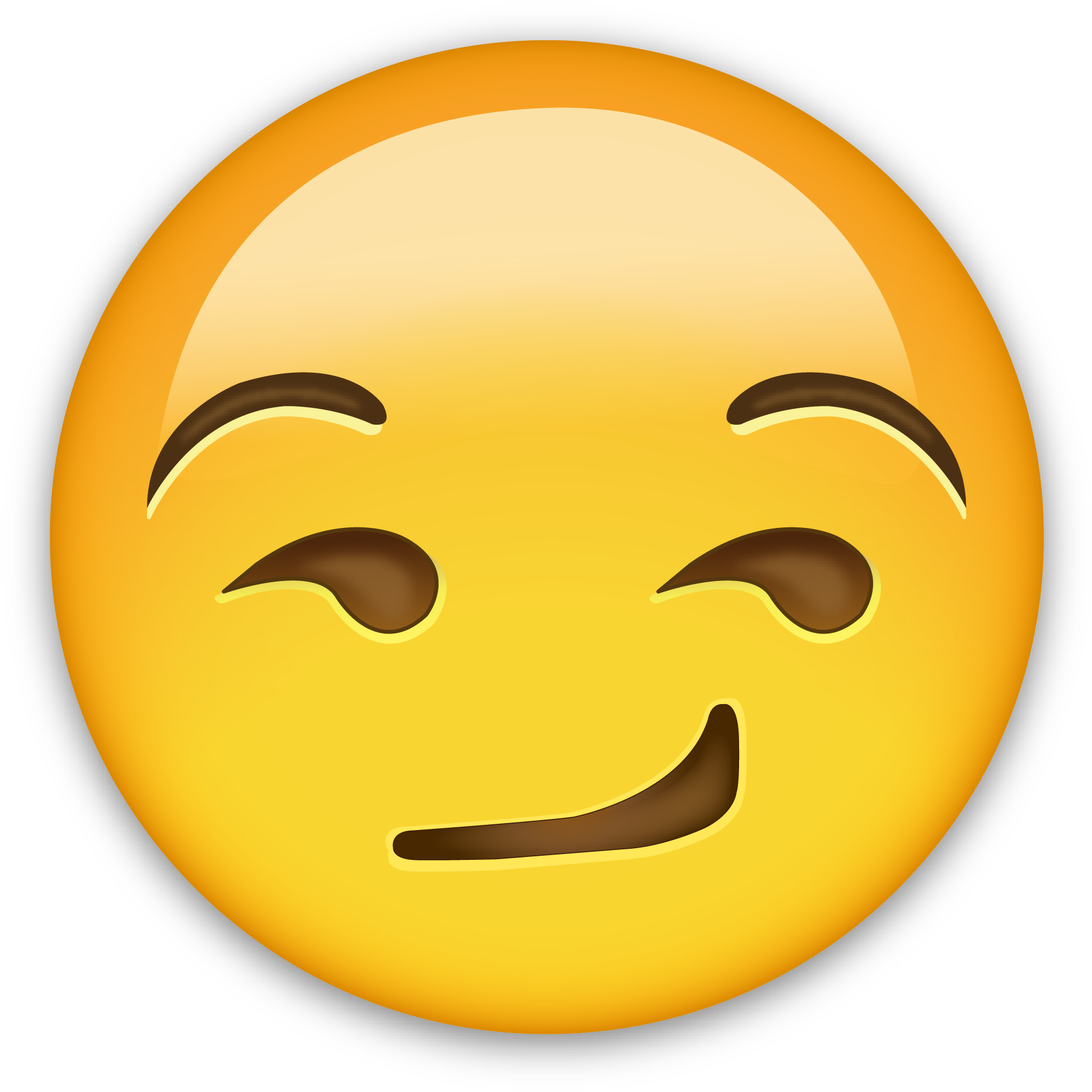 Cara-enamorada El Significado De Los Emojis De Whatsapp - Smirk Emoji No Background (1900x1900), Png Download