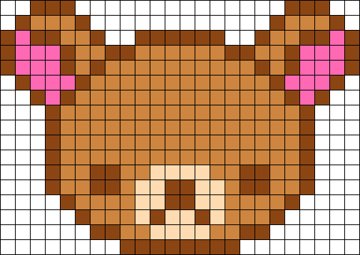 Korilakkuma Perler Bead Pattern / Bead Sprite - Pixel Art Halloween Chat (505x358), Png Download