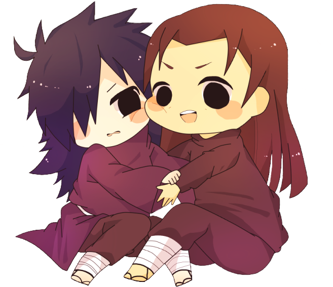 Madara And Hashirama Chibi Render By X3kawaiicookie - Chibi Madara X Hashirama (746x663), Png Download