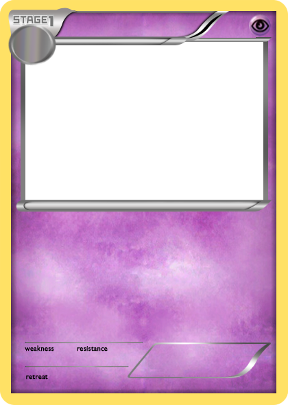 Bw Psychic Stage 1 Pokemon Card Blank By The-ketchi - Blank Pokemon Card Poison (420x590), Png Download