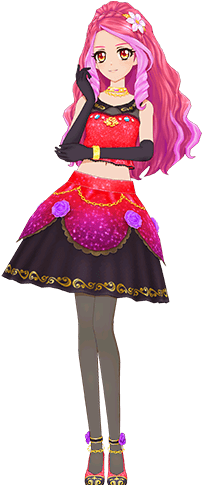 Ruby Pitch Black Coord - Aikatsu Stars Hinh Elza (280x524), Png Download