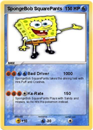 Games - Spongebob Squarepants Pokemon Cards (420x420), Png Download