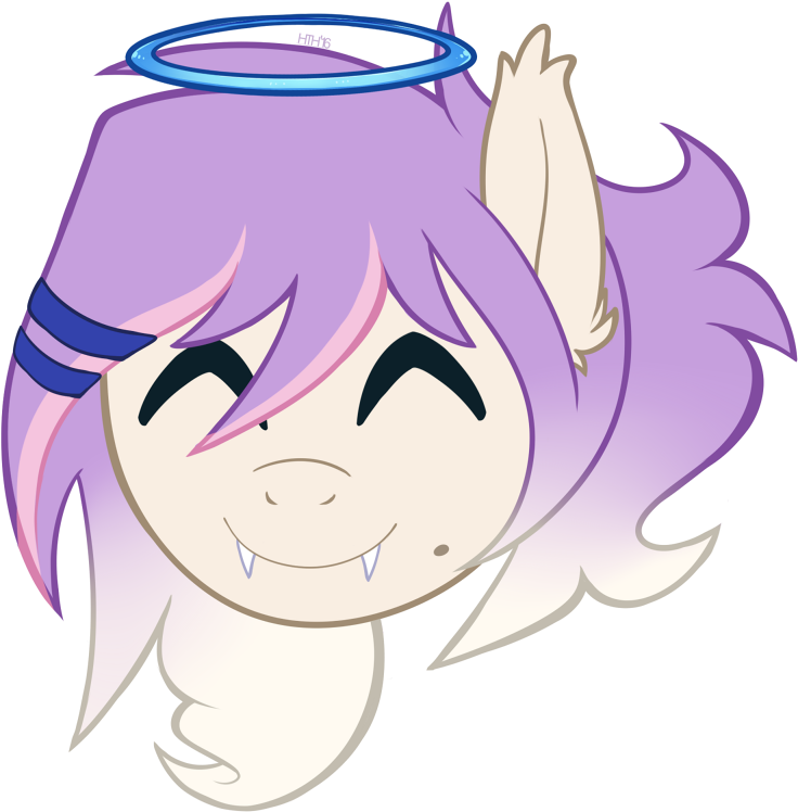 Higgly-chan, Bat Pony, Bat Pony Oc, Cute, Emoji, Halo, - Cartoon (800x789), Png Download