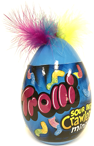 Trolli Sour Brite Crawlers Minis Filled Crazy Hair - Trolli Egg (500x500), Png Download