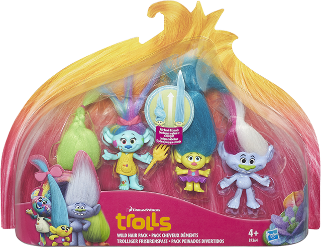 Trolls Troll Town Multi Pack, , Large - Trolls Toys 4 Pack (639x492), Png Download