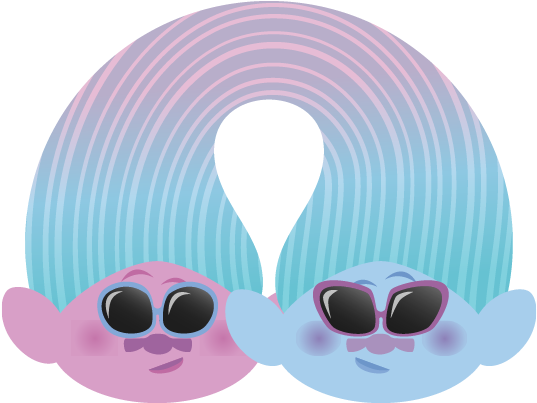 Dreamworks Trolls Animated Messaging Sticker - Double The Hugs Satin And Chenille (600x600), Png Download