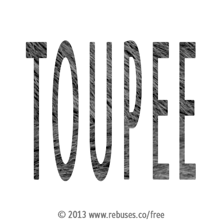 Toupee Rebus - Calligraphy (700x440), Png Download