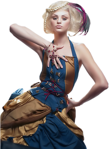 Blue Femme Tubes Png (362x500), Png Download