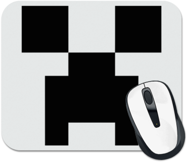 Коврик Для Мыши Creeper Face - Minecraft Creeper (380x440), Png Download