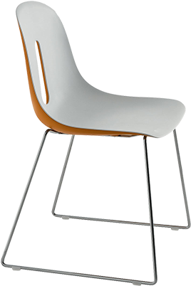 Web Gotham Sled Side Chair Png - Gotham Sl - Chaise Chairs&more, En Métal Et (600x600), Png Download