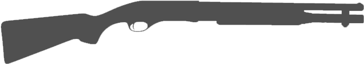 Transparent Shotgun Silhouette - Shotgun Silhouette (767x212), Png Download