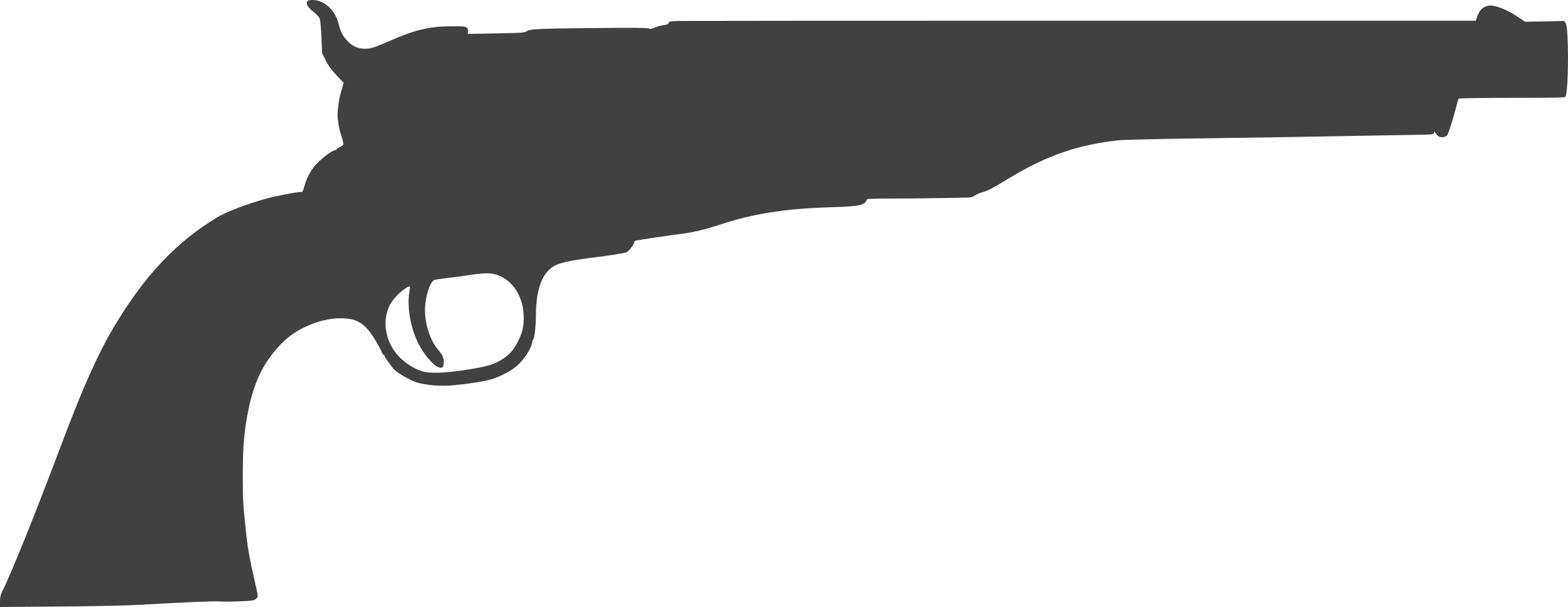 This Free Icons Png Design Of Silhouette Arme 08 (2400x929), Png Download