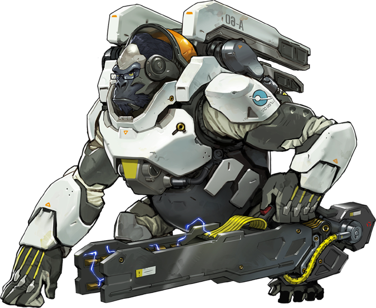 Winston Is One Of The More Popular Tank Characters - Winston Overwatch (731x599), Png Download
