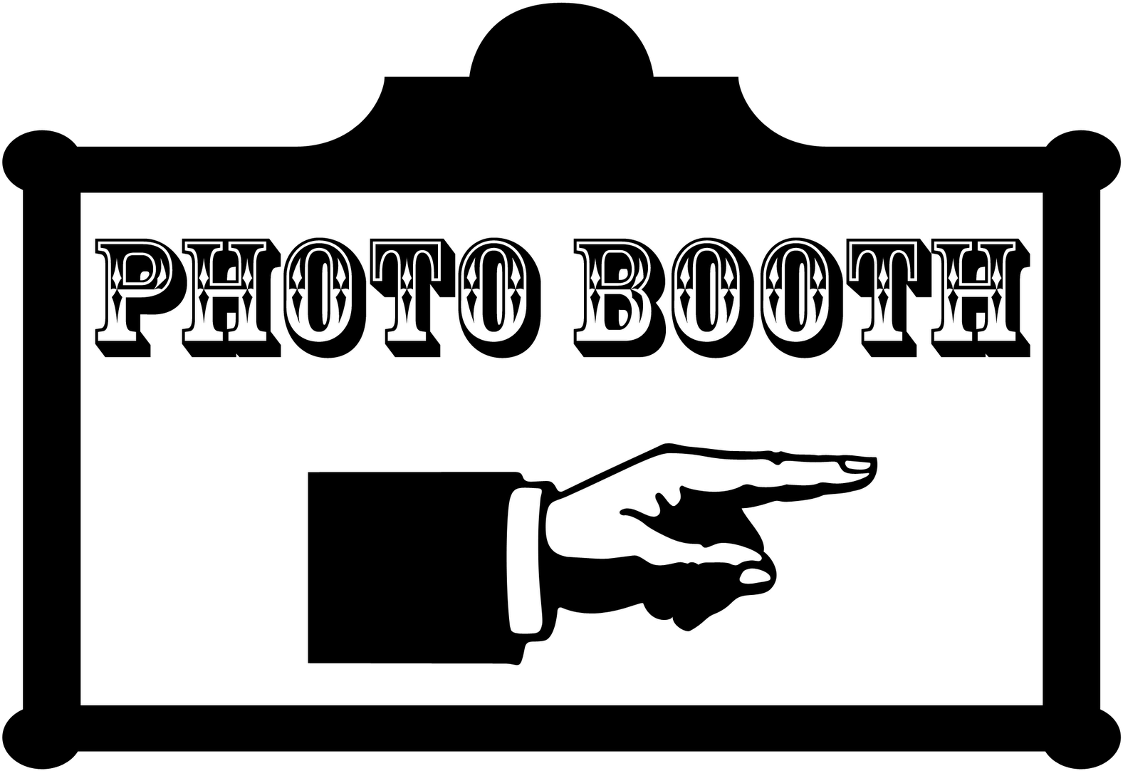 Vector Black And White Library Photo Booth Clipart - Booth Clip Art Free (1600x1143), Png Download
