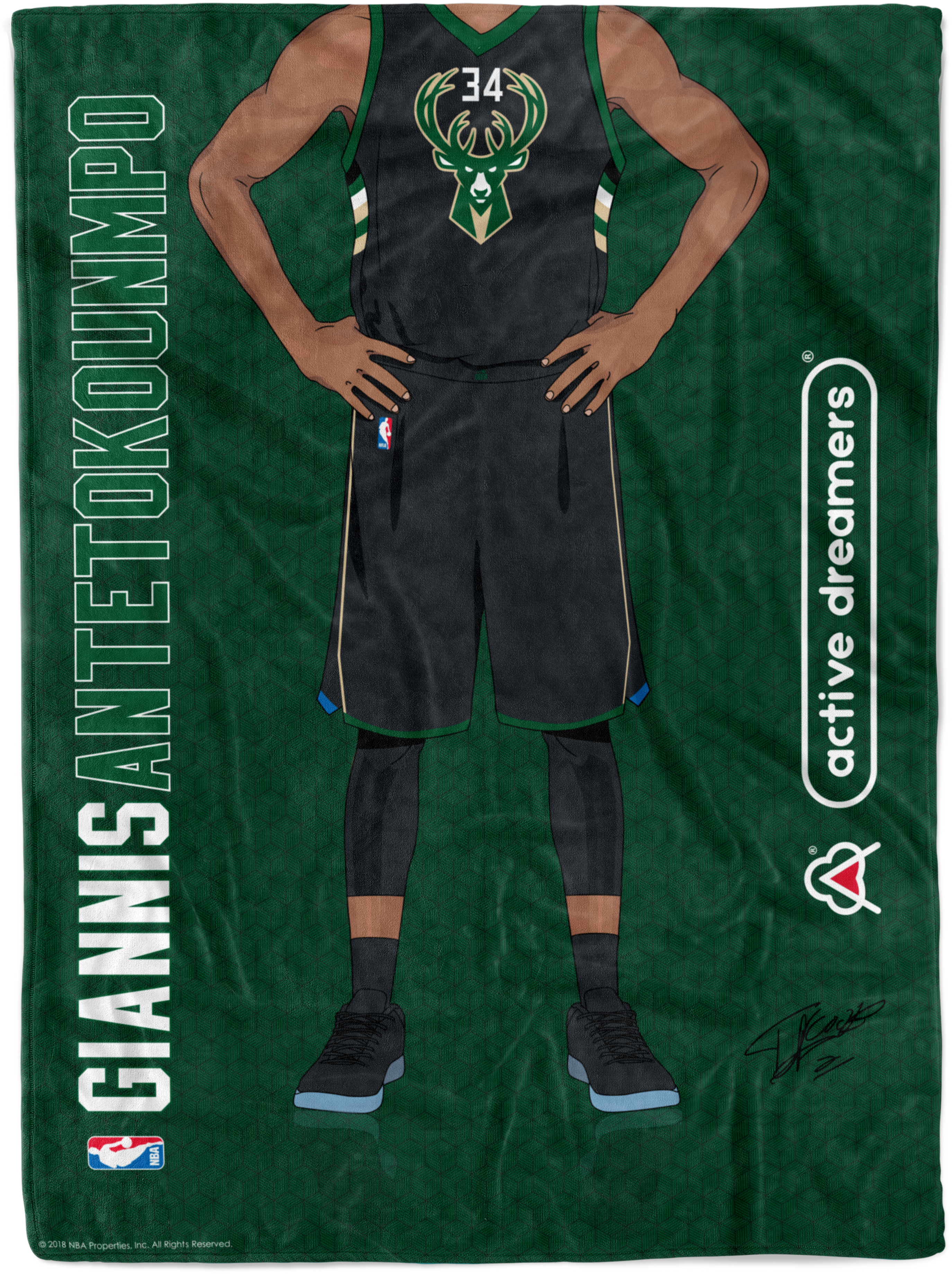Giannis Antetokounmpo "signature Series" Blanket (4000x4000), Png Download